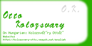 otto kolozsvary business card